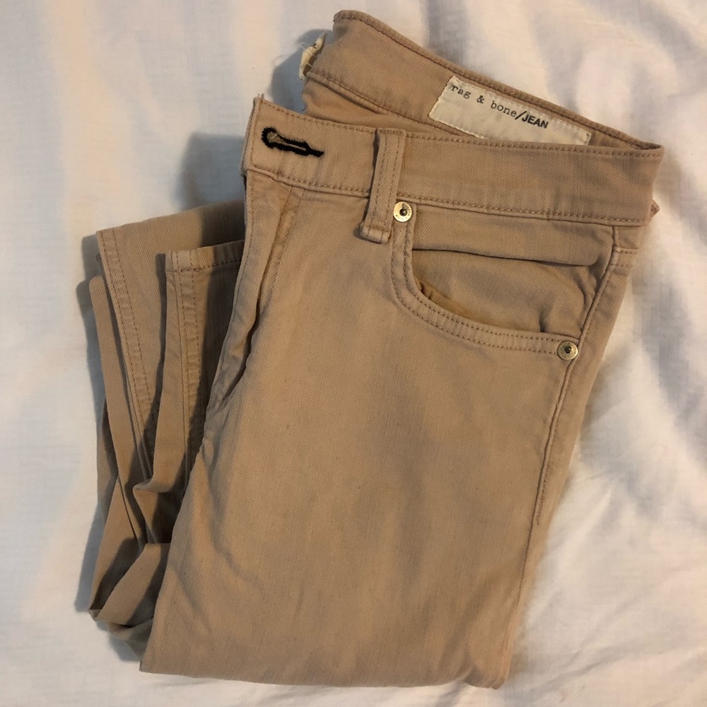 Rag & bone pink skinny jeans
